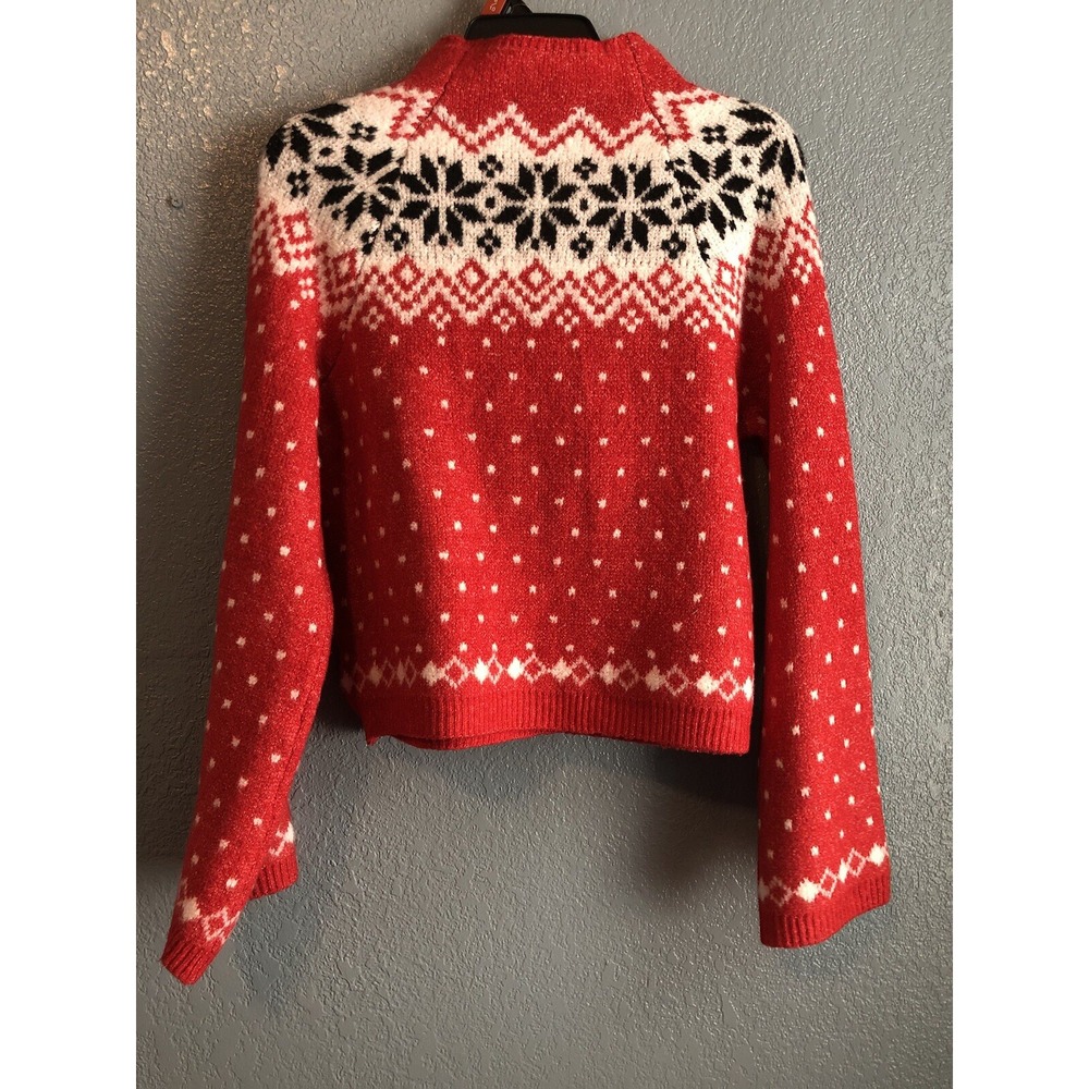 No Boundaries Women M Fairaisle Jacquard Pullover Sweater Beanie Set 2-Piece - Picture 11 of 11